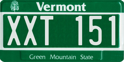 VT license plate XXT151