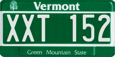 VT license plate XXT152