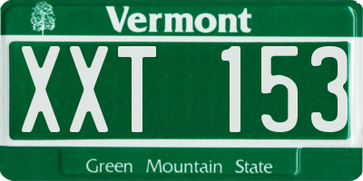 VT license plate XXT153