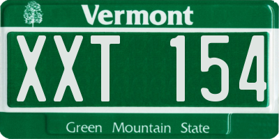 VT license plate XXT154