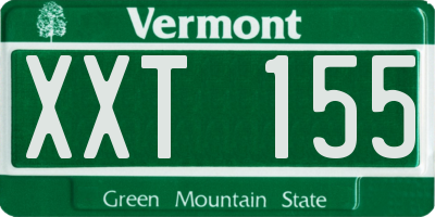 VT license plate XXT155