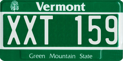 VT license plate XXT159