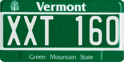 VT license plate XXT160