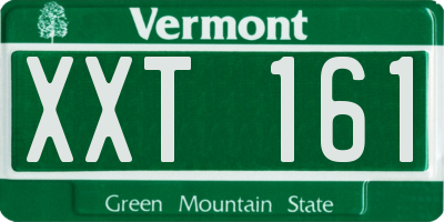 VT license plate XXT161