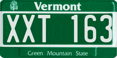 VT license plate XXT163