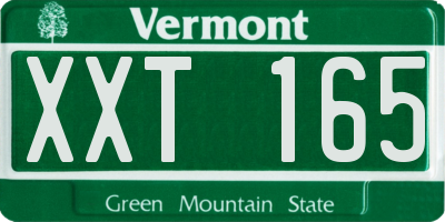 VT license plate XXT165