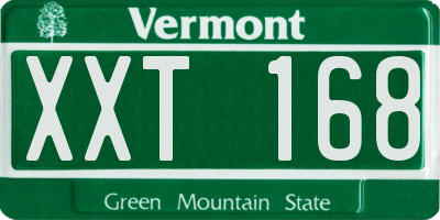 VT license plate XXT168