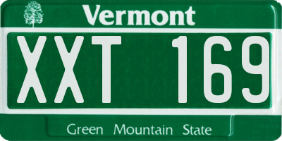 VT license plate XXT169