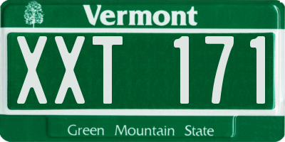 VT license plate XXT171