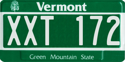 VT license plate XXT172
