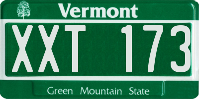 VT license plate XXT173