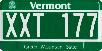 VT license plate XXT177