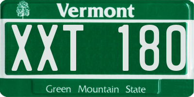 VT license plate XXT180