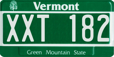 VT license plate XXT182