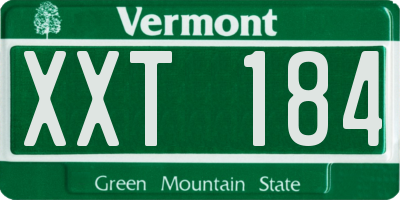VT license plate XXT184