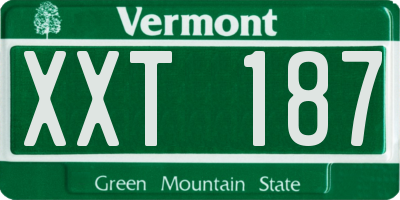 VT license plate XXT187