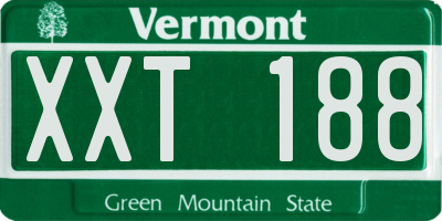 VT license plate XXT188