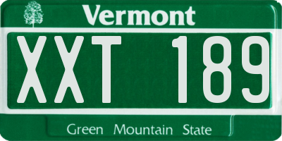 VT license plate XXT189