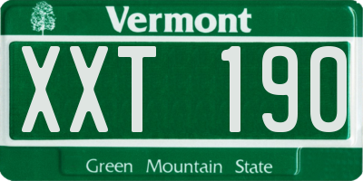 VT license plate XXT190