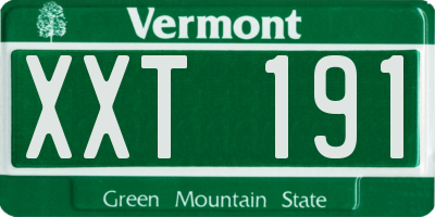 VT license plate XXT191