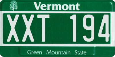 VT license plate XXT194