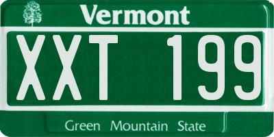VT license plate XXT199