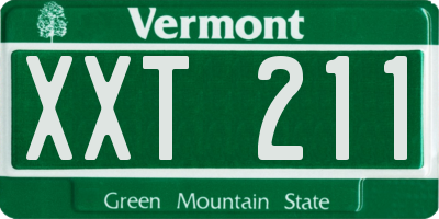 VT license plate XXT211