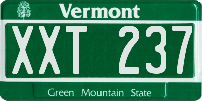 VT license plate XXT237