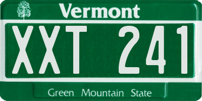 VT license plate XXT241
