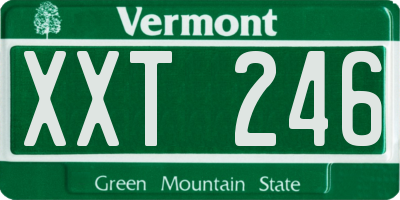 VT license plate XXT246