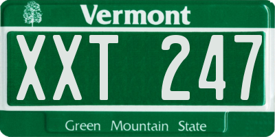 VT license plate XXT247