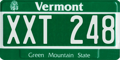 VT license plate XXT248