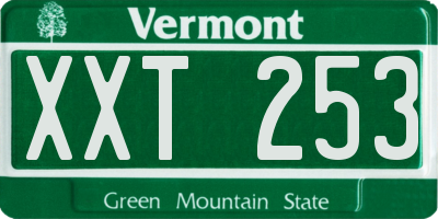 VT license plate XXT253