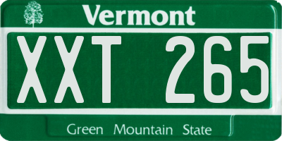 VT license plate XXT265