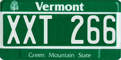 VT license plate XXT266