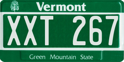 VT license plate XXT267