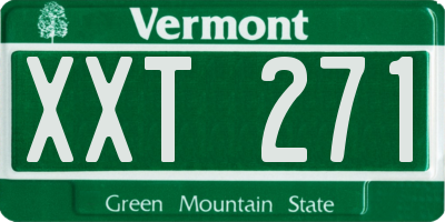 VT license plate XXT271