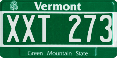 VT license plate XXT273