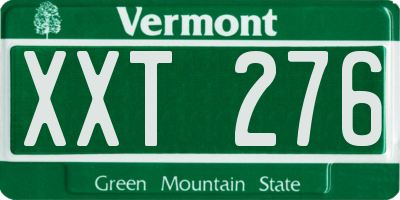 VT license plate XXT276