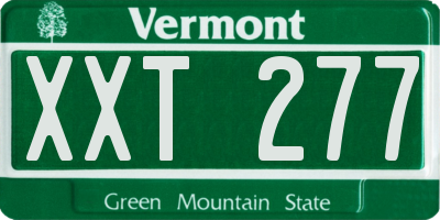 VT license plate XXT277