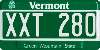 VT license plate XXT280