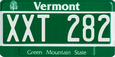 VT license plate XXT282