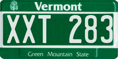 VT license plate XXT283