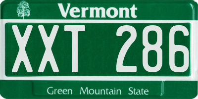 VT license plate XXT286