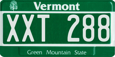 VT license plate XXT288