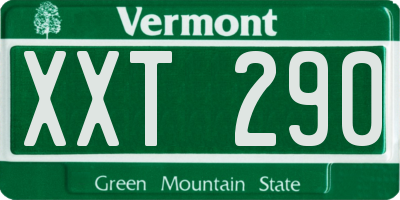 VT license plate XXT290