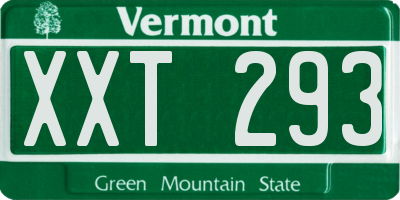 VT license plate XXT293