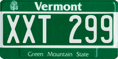 VT license plate XXT299