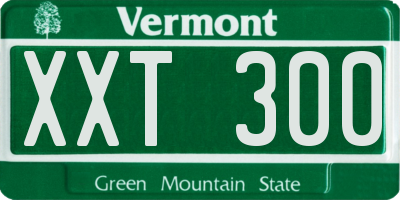 VT license plate XXT300
