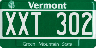 VT license plate XXT302